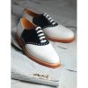 Handcrafted Men Black And White Formal Shoes, Tuxedo Shoes, Men’s Shoes