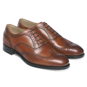 New handmade Cowhide Leather Oxford Brogue in Dark Leaf Calf Leather shoes for men, men shoes