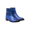 Handmade New Men’s Jodhpurs Blue Leather Boots, Ankle Boots