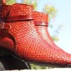 THE Dylan Boot in Woven Beautiful Jodhpur with a sleek silhouette, Ankle Strap and