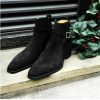 Handmade Mens Black Suede Jodhpurs Fashion Ankle Boots