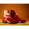 Men’s Burgundy Jodhpurs Leather Dress Ankle Boots