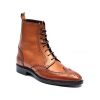 New Handmade Pure Tan Leather High Ankle Boot For Men’s