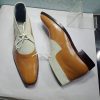 Men’s Handmade Ankle Tan Leather & Suede Fashion Dress Boots