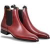 New Handmade Men’s Burgundy Leather Sole High Ankle Chelsea Boots