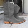 New Men’s Handmade Gray Color Ankle High Suede Cowboy Fashion Boot