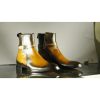 Handmade Men Two Tone Ankle Jodhpurs Retro Elegant Dress Boot