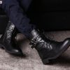 Handmade Custom Men Casual Lace up Stylish Genuine Leather Boots