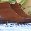 Handmade Men’s Two Tone Brown Suede High Ankle Boot