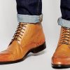 New Handmade Custom Men Casual Tan Ankle Stylish Genuine Leather Boot