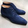 New Handmade Men’s Dress Formal Suede High Ankle Boot