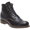 Handmade Mens Black Ankle High Leather Boots