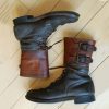 New Handmade Ankle High Long Boot, Army Buckle High Boot