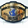 New WWF Intercontinental World Heavyweight Champion Ship Wrestling Belt Black Leather Replica Thick Metal Plates Adult Size Belts