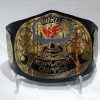 New WWF World Heavyweight Champion Ship Wrestling Belt Black Leather Replica Thick Metal Plates Adult Size Belts