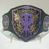 New WWe Undertaker The Phenom printed Champion Ship Wrestling Belt Black Leather Replica Thick Metal Plates Adult Size Belts