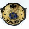 New WWF World Champion Ship Wrestling Belt Black Leather Replica Thick Metal Plates Adult Size Belts