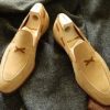 Handmade Men’s Genuine Camel Suede Slip on Loafers Moccasin Formal Dress Shoes