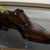 Handmade Men’s Genuine Brown Leather Oxford Wingtip Lace up Dress Shoes