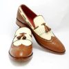 Men Tan Leather Shoes, Single Monk Strap Dress Formal Leather Shoes, Men Leather