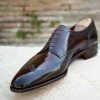 Classic and Elegant Brown Patine-Art Wingtip Oxford Dress Shoes